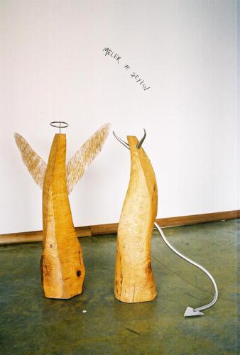 MelekŞeytan,2004,110x30x30cm(x)